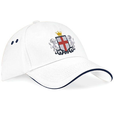 England Abzeichen Stickerei Kappe Baseball Rugby Land Ihn Fußball Footie Stickerei...