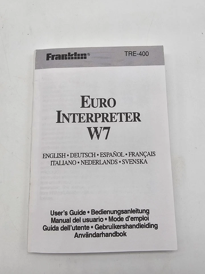 Franklin: Euro Interpreter W7 - Pocket Translator TRE-400 - Image 2 of 4