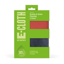 2 PACK E-CLOTH FOR GRANITE / MARBLE WORKTOPS SINKS TILES CLEANING CLOTHS  GRP