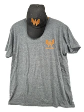 WhatABurger Lot: T-Shirt/Ball Cap Gray Logo Top L Black Pelham Hat OS Halloween