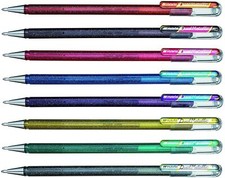Pentel Hybrid Dual Metallic Liquid Gel Roller Pen (Pack of 8)