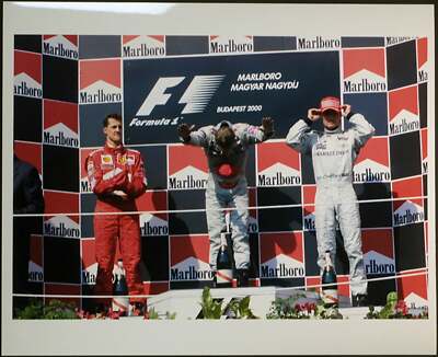 Foto vintage F1 Gp Ungheria 2000 Podio Ft 152 - Stampa 20x25 cm