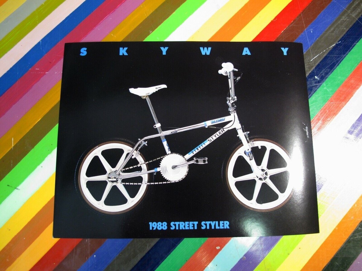 vtg 1980s BMX promo 1988 Skyway Street Styler promo flyer spec