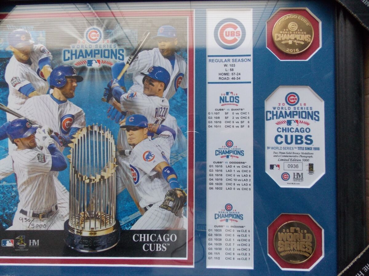 Chicago Cubs 2016 World Series Champions Celebration Bronze Coin Photo Mint