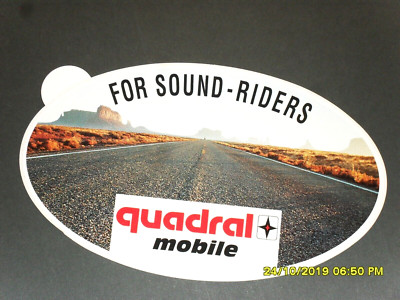 Decal / Sticker + Quadral Mobile + for Sound - Riders + Car Radio + West Germany