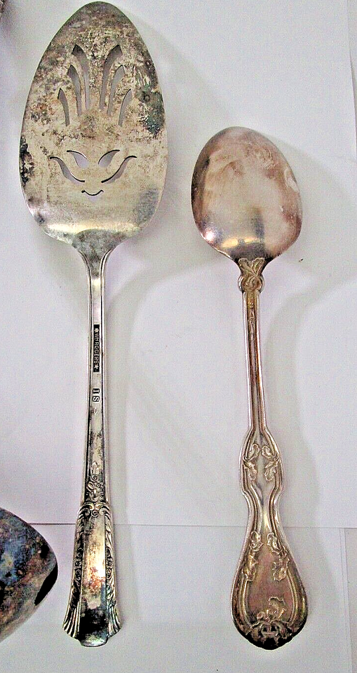 VTG VINTAGE SILVER PLATED 6 LARGE SERVING PIECES eBay