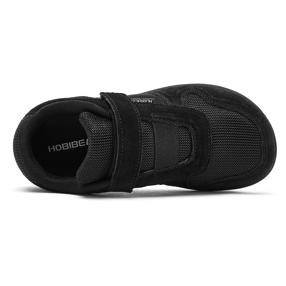 Zapatos de punta ancha para niños Tenis de gancho de malla de cuero artificial Zapatos ligeros Foto 4 de 4