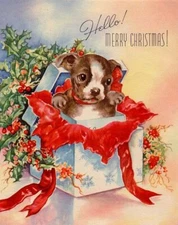 Christmas Greeting Poster Print Holiday Wall Decor 17 X 12 Reproduction