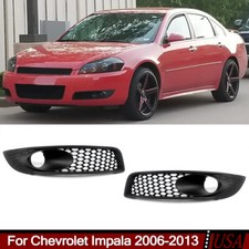Black Front Fog Light Lamp Bezel Grille Cover For Chevrolet Impala 2006-2013 Black Front Fog Light Lamp Bezel Grille Cover For Chevrolet Impala 2006-2013