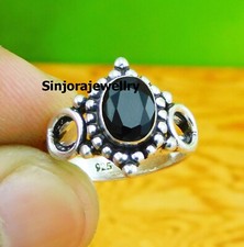 Black Onyx Gemstone 925 sterling silver handmade Gift ring US size 5 to 10
