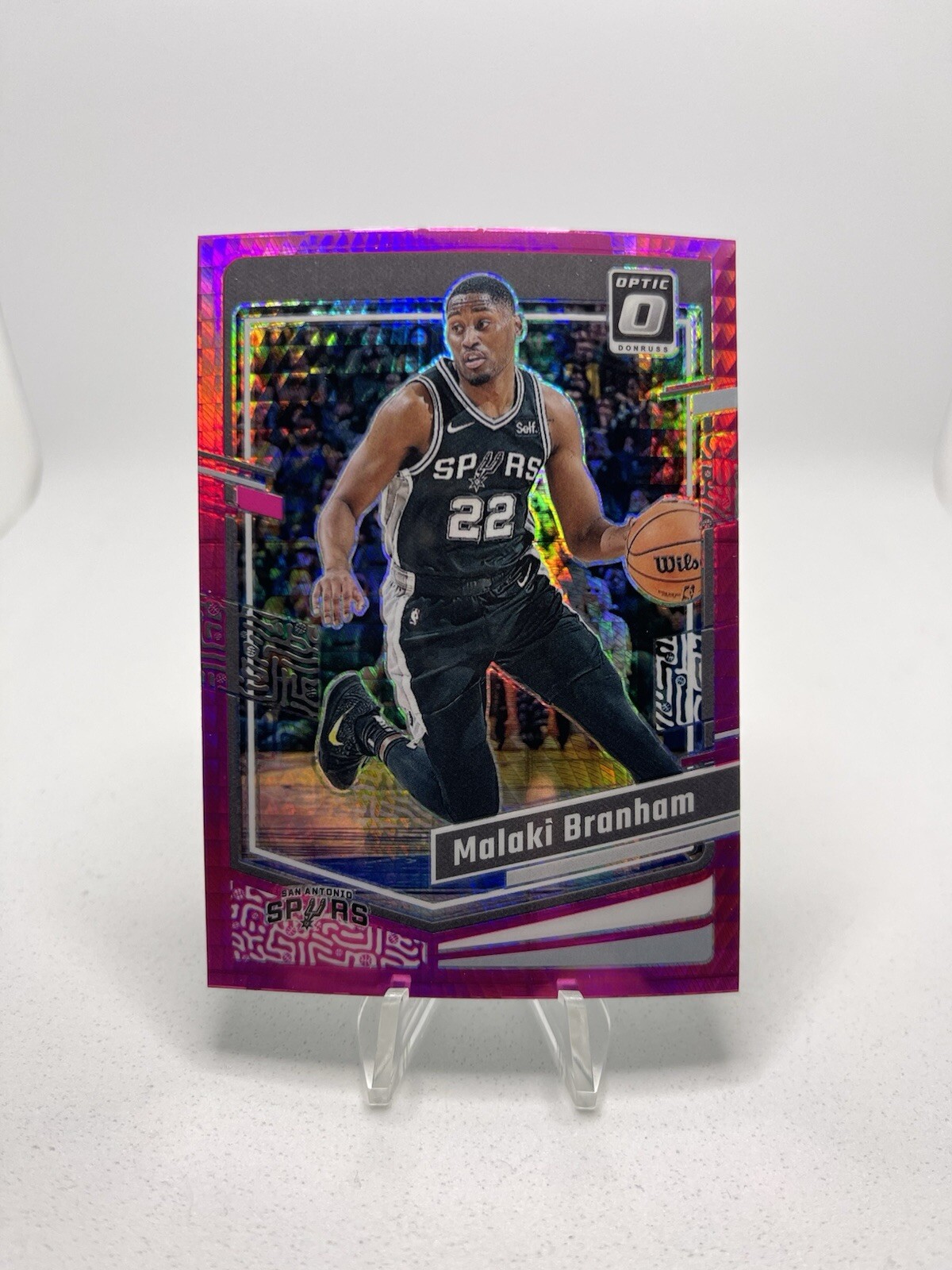 2023-24 Donruss Optic NBA Pink Hyper Prizm Malaki Branham San Antonio Spurs #51