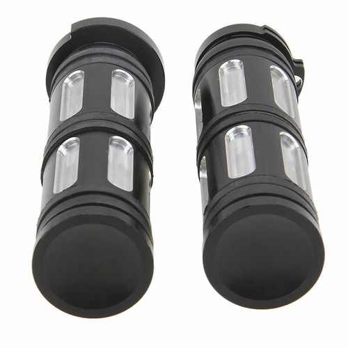Motorcycle 1" Aluminum Throttle Handlebar Hand Grips for Harley Davidson Touring - Picture 9 of 10