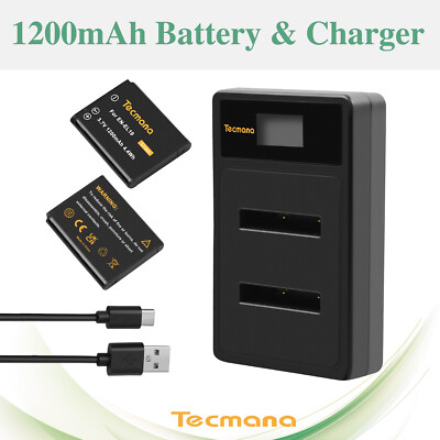 2X 1200mAh Akku Für Nikon EN-EL19 Coolpix W150 W100 A100 A300 S6400 + Ladegerät 