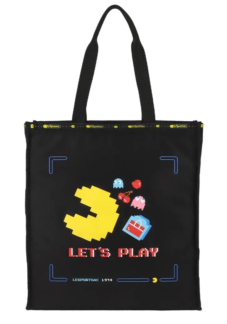 LeSportsac X Pac-Man Black Lets Play Tote Large Book Bag | eBay