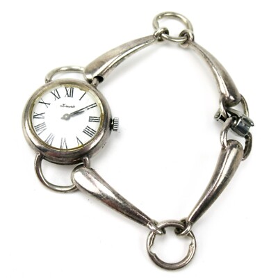 SCHEURLE Armbanduhr aus 835er Silber Vintage Silver Wrist Watch 60s 70s
