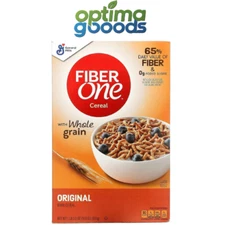 Fiber One Cereal, Original Bran, High Fiber Cereal Made with Whole Grain 19.6 oz
