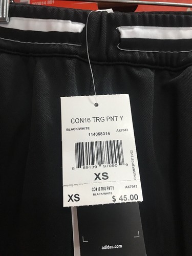 Juventude Adidas Calça Con 16 Preto/branco Tamanho Xs Juventude (7-8)  888596374770 | eBay