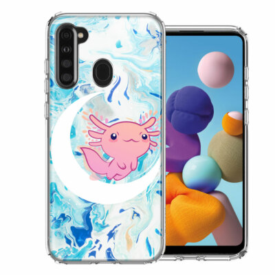 For Samsung Galaxy A21 Axolotl Moon Mable Double Layer Phone Case