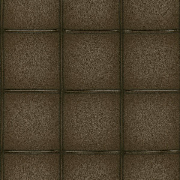 Rasch Vliestapete Cosmopolitan 576610, Lederoptik, Dunkelbraun, Kachelmuster-image