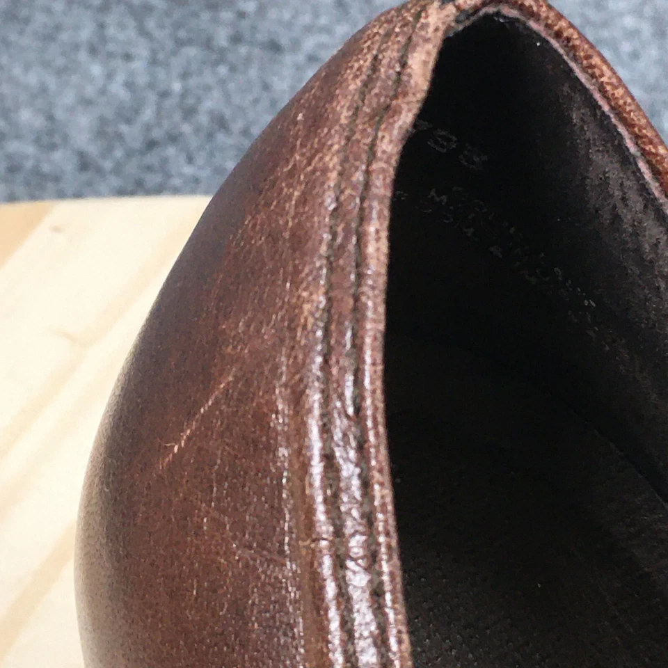 Zapatos Munro Americanos Mujer 8.5 M Bomba Cuero Marrón Informales Tacones Bloque M291051 Foto 4 de 4