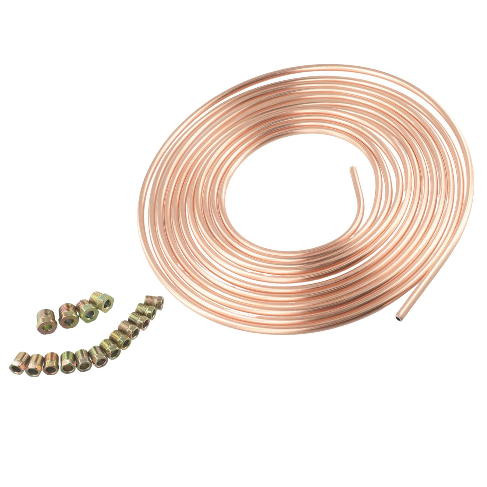 Durable Copper Nickel Alloy Brake Line Tubing 1/4 OD 25 Ft Coil Fuel