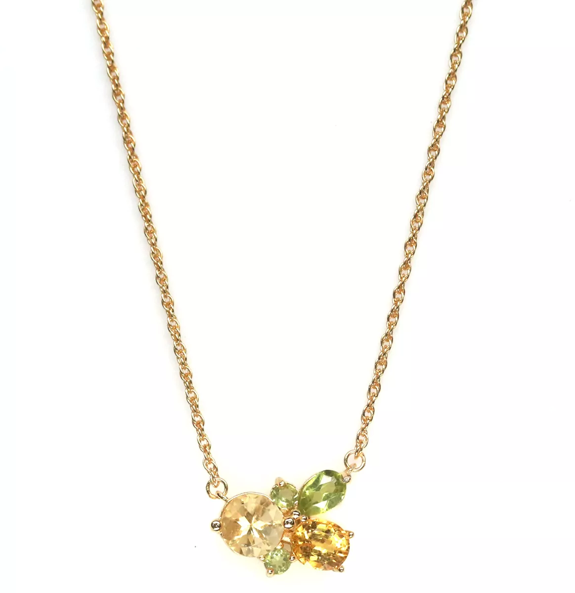 Green peridot shop necklace