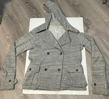 Element Button Hoodie Jacket Womens Large Gray
