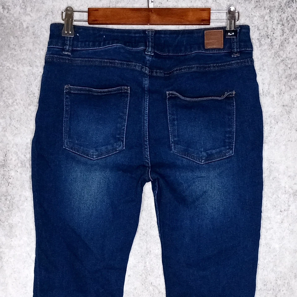 Ellen Tracy Cora 女式中腰九分牛仔裤 10 码弹力深水洗紧身 — 第 4/4 张图片