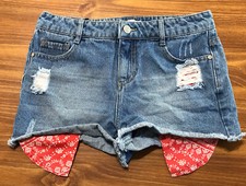 Epic Threads Jean Shorts Girls Size 14 Destroyed Denim Summer Casual Pockets
