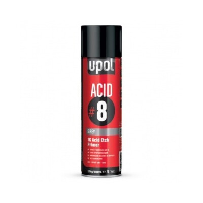 UPOL Acid 8 Etch Primer Aerosol 450ml U-POL für Metall Aluminium SCHNELLTROCKNEND