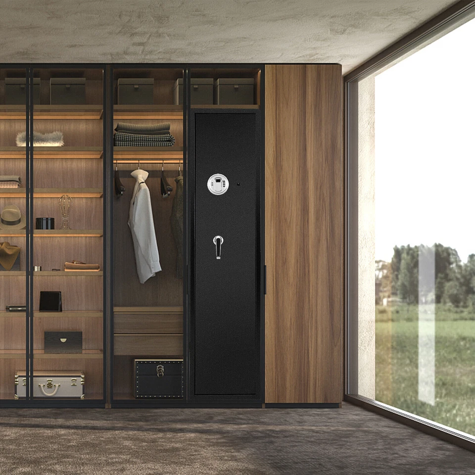 5-Rifle Gun Safe Long Heavy Duty Gun Cabinet Biometric Large Gun Safes - Image 4 of 4