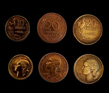 3X FRANCE Fourth Republic 10 & 20 Coins Dates 1952 1955 1967 ROOSTER Set VG++