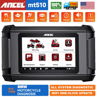 ANCEL MT510 Motorcycle Full System OBD2 Scanner ECU ABS Diagnostic Tool Scan