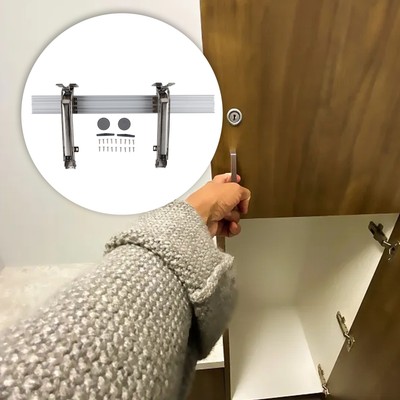 Clever konstruierte Schrankscharniere inklusive verl?ngertem 58 cm Verbinder