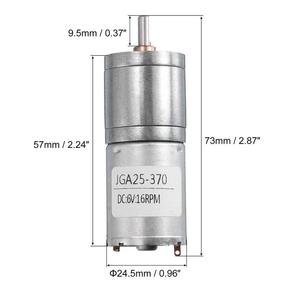 Mikro Geschwindigkeit Untersetzung Getriebemotor DC 6V 16RPM für 370 Motor - Bild 2 von 4