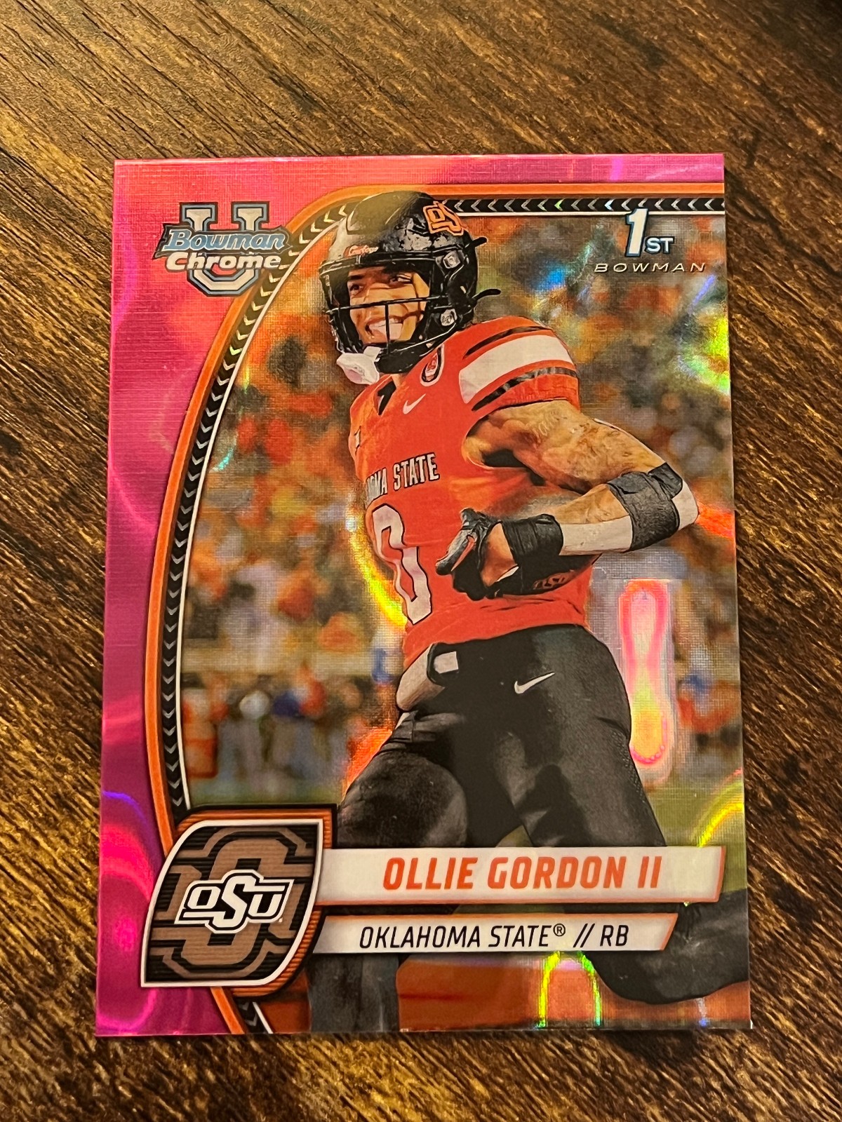 2024 Bowman U Chrome Football Ollie Gordon II Pink Lava #197