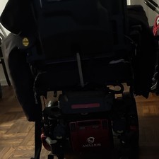 AMYLIOR Red  Black Powerchair Mobility Power Chair Electric Wheelchair