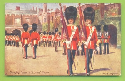 WACHEWECHSEL IM ST.JAMES PALACE.TUCKS OILETTE POSTKARTE VON GERALD HUDSON