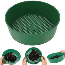 Green Garden Sieve Riddle Plastic Mesh Soil Sifter Tool for Compost Stone Seedin