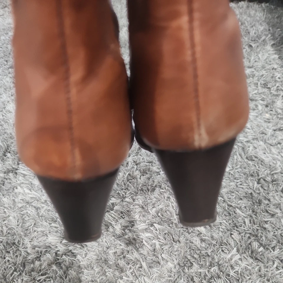 Botas occidentales Antonio Melani Cassidy marrón tooled de cuero floral #9 Foto 3 de 4