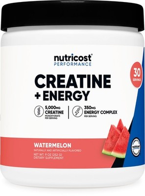 Nutricost Creatine + Energy 30 Servings (Watermelon Flavored)