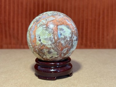 Brecciated Red, Yellow and Brown Jasper Sphere Medium Size 