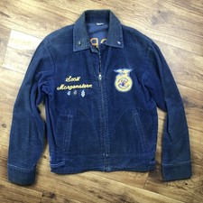 Vtg 80s Sz 36 Blue FFA Jacket With 23 Pins Land O Lakes Florida Stains Read