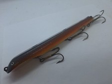 9" Suick Thriller Non Weighted Orange Sucker Wood Jerkbait Musky Lure