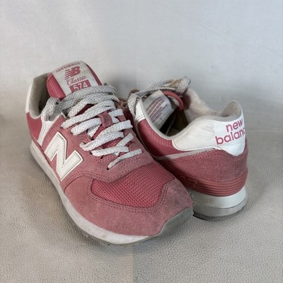 New Balance Shoes Womens 8B Sneakers 574 Casual Lifestyle Pink Suede Classic