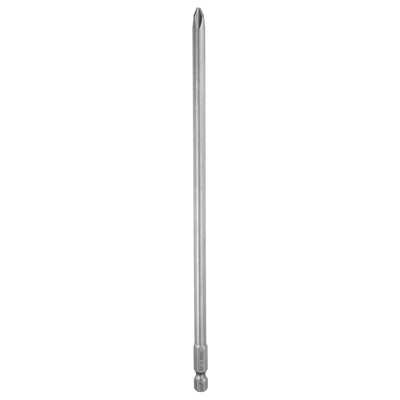 Magnetic Phillips Screwdriver Bit PH2 1/4'' Hex Shank 200mm Long 6mm Rod