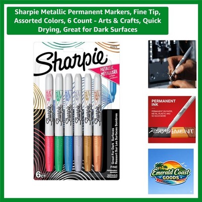 Water-Resistant Metallic Markers in 6 Stunning Colors - Perfect for Crafting