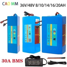36V 48V 8AH/14AH/16AH/20AH Battery for 200W-1500W Ebike Electric Bicycle Bike US