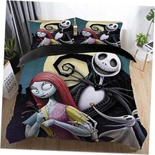 Duvet Cover Sets, Nightmare Christmas Jack and Sally Rose Decor Bedding Twin