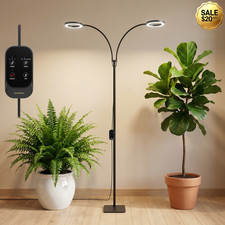 Grow Light Floor Lamp Full Spectrum LED with Stand Auto Timer for Indoor Plants